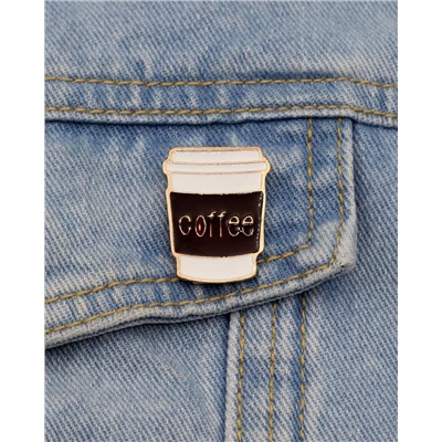 Металлический значок "Coffee" 2,1*2,7 см