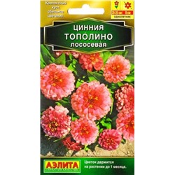 Цинния Тополино Лососевая (Код: 85545)