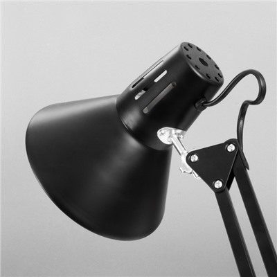Настольная лампа 1x60W E27 черная (на струбцине) 17x17x81см