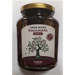 Оливки    с/к   Каламата    в   оливковом   масле "  ЕВРОС   "   стекло   340 г