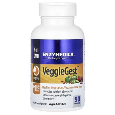 Enzymedica VeggieGest, 90 капсул