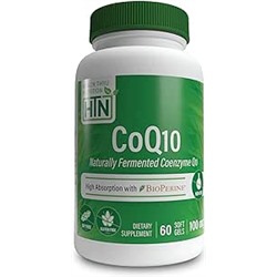 Health Thru Nutrition CoQ-10 100mg with BioPerine | High Absorption Naturally Fermented USP Grade Coenzyme Q10 | 3rd Party Tested | Heart Health and Energy Support | Non-GMO (Pack of 60)