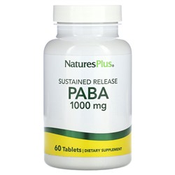 NaturesPlus PABA с Замедленным Высвобождением - 1000 мг - 60 таблеток - NaturesPlus