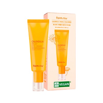 FarmStay Calendula Relief Eye Cream Облегчающий крем для век с календулой