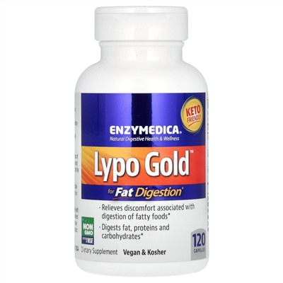 Enzymedica Lypo Gold - Для переваривания жиров - 120 капсул - Enzymedica