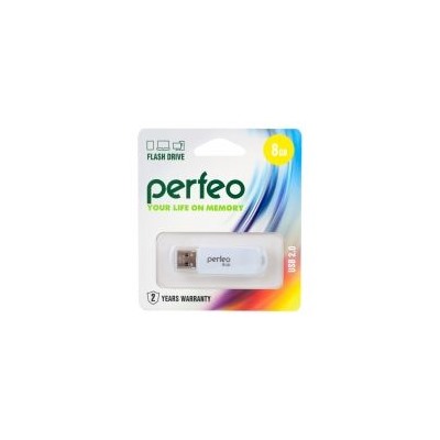 8Gb Perfeo C03 White USB 2.0 (PF-C03W008)