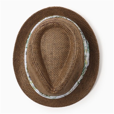 Шляпа мужская MINAKU, цвет коричневый, р-р 58