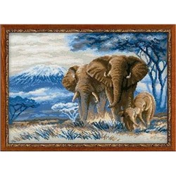 Набор для вышивания Риолис 1144 Слоны в саванне, 40*30 см