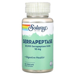 Solaray Серрапептаза, 10 мг, 90 растительных капсул
