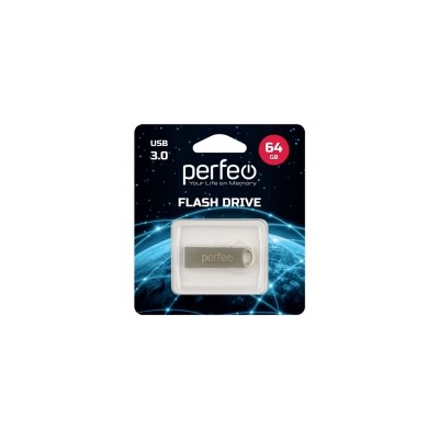 64Gb Perfeo M08 Metal Series USB 3.0 (PF-M08MS064)