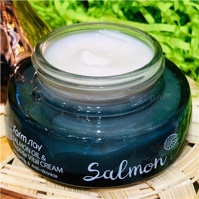 Крем FarmStay Salmon Oil & Peptide Vital Cream, 50 гр (125)