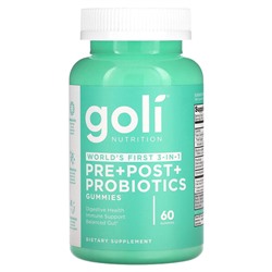 Goli Nutrition Pre+Post+Probiotics, 60 Gummies