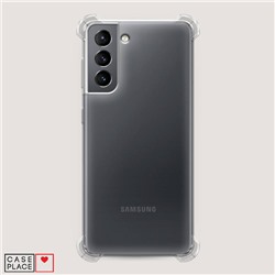 Противоударный силиконовый чехол Прозрачный на Samsung Galaxy S21
