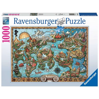 Ravensburger. Пазл карт. 1000 арт.16728 "Загадочная Атлантида"