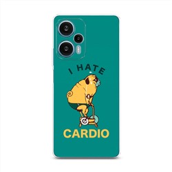 Силиконовый чехол I hate cardio на Poco F5