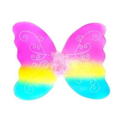 карнав.наб. крылья бабочки цветные 40см 2в.
