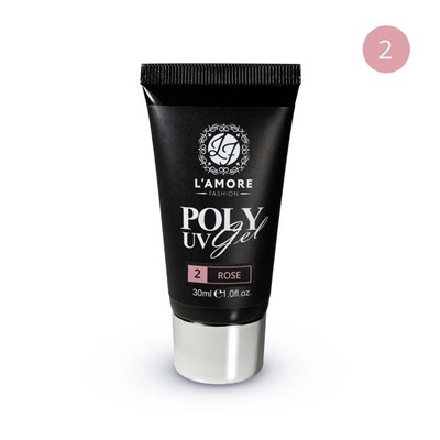 Полигель для маникюра L'AMORE Fashion Poli UV Gel 30мл, тон 02