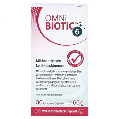 OMNi-BiOTiC 6 Омни-биотик 6 Пробиотик для здоровой микрофлоры кишечника, 60 г