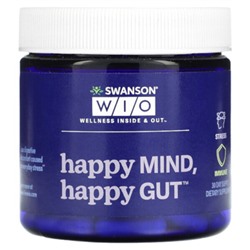 Swanson WIO Happy Mind, Happy Gut, 30 вегетарианских капсул