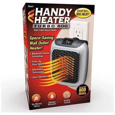 Портативный настенный мини-обогреватель Handy Heater Turbo 800, 10 кв.м, 800 Вт оптом