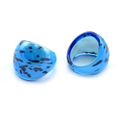 Перстень из муранского стекла модель1 цв.голубой