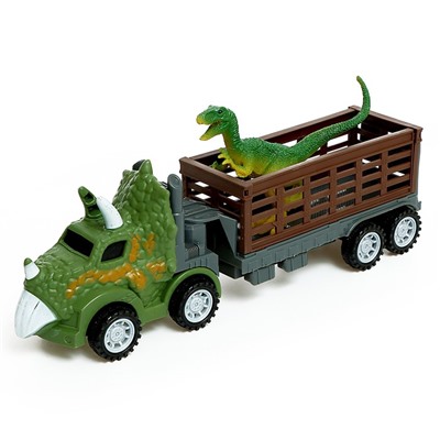 Игровой набор DINO, в комплекте 2 грузовика и динозавры, уценка