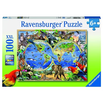 Ravensburger. Пазл карт. 100 арт.10540 "Животные земли"