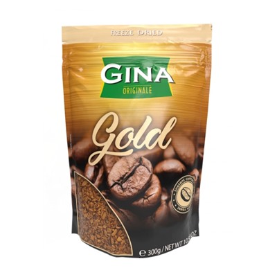 Сублимированный растворимый кофе Gina Gold 300 гр