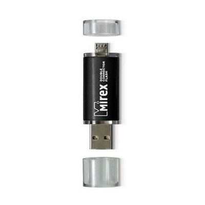 16Gb Mirex Smart Black, OTG USB/microUSB (13600-DCFBLS16)