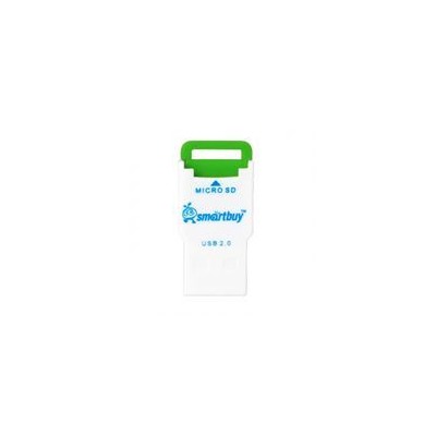 Карт-ридер внешний USB SmartBuy SBR-707-G Green, microSD