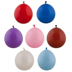 Набор шаров 7 шт., BONDIBON "Шар-АХ!", размер 10", цветные (светло-голубой, розовый, фиолетовый, кра