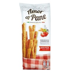 Хлебные палочки гриссини Amor di Pane (с оливковым маслом и вкусом пиццы) 125 гр