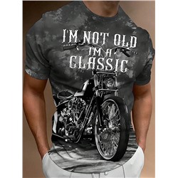 Manfinity LEGND Herren Kurzarm-t-shirt Mit Buchstabe & Motorrad Muster