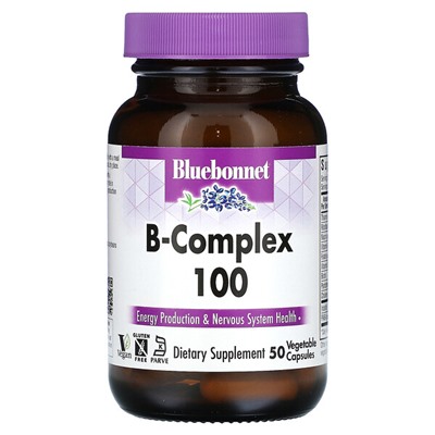 Bluebonnet Nutrition B-Complex 100 - 50 растительных капсул - Bluebonnet Nutrition