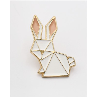 Металлический значок "Оригами" Кролик