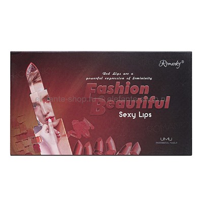 Перламутровые помады с глянцевым блеском Romanky Sexy Lips, 5 штук