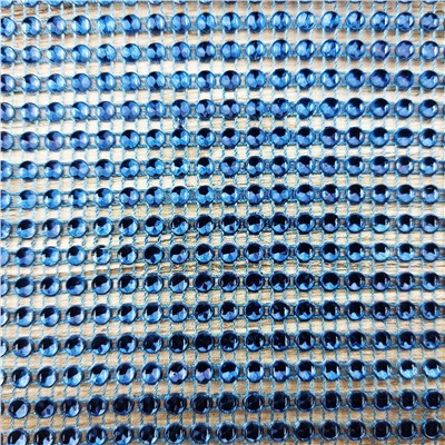 Декоративная лента с имитацией страз Синяя 1 м