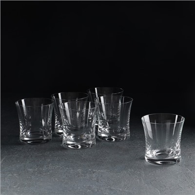 Набор стаканов для виски «Грация», 6 шт, 280 мл, хрустальное стекло