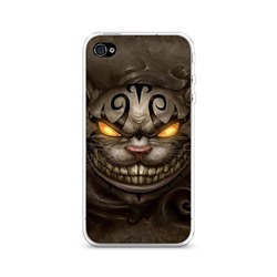 Силиконовый чехол Чеширский кот на iPhone 4/4S