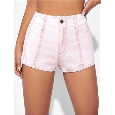 SHEIN Denim Shorts mit geradem Beinschnitt