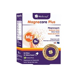 MAGNECARE PLUS (Глицинат+цитрат+малат+таурат+P5P+Глицин) 60 капсул MEDICAGO