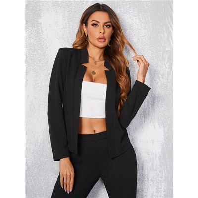 SHEIN BIZwear Einfarbiger Blazer mit eingekerbtem Kragen