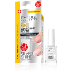 Eveline "Nail Therapy PROF" 8 в 1: Silver Shine Nail Макс.Восст.- здор.ногти  (12ml).3