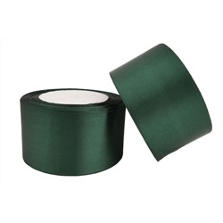 Однотонная атласная лента (темно-зеленый), 50мм * 25 ярдов (+-1м)