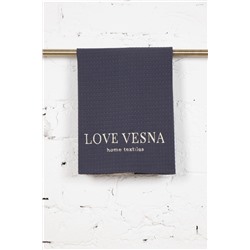 Полотенце с вышивкой Love Vesna вафельное 45/60 цв. 003 Графит (240 гр)