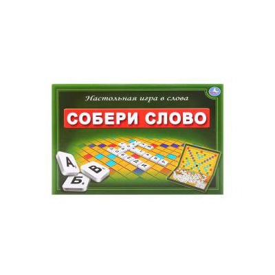 Собери слово. Настольная игра в кор. Умные игры в кор.20шт