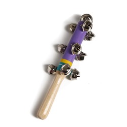 Игрушка с бубенцами «Яркая мелодия», цвет фиолетовый, 19 × 5 см
