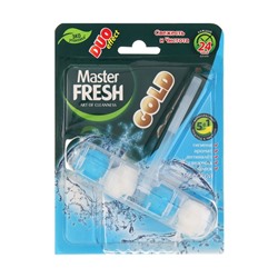 Блок для унитаза Master FRESH, DUO EFFECT 5в1 формула GOLD, морской, 1 шт