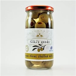 Оливки   с  вялеными  томатами   в   рассоле  Nikis  Goods  стекло  370 гр  . Сухой вес продукта - 200 гp