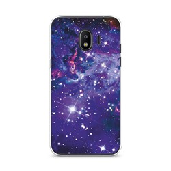 Силиконовый чехол Яркая галактика на Samsung Galaxy J2 2018